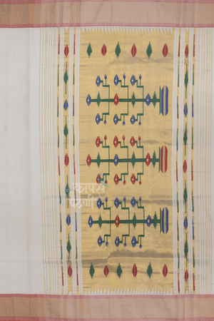 Buy Best White Handloom Cotton Paithani Online At Best Price