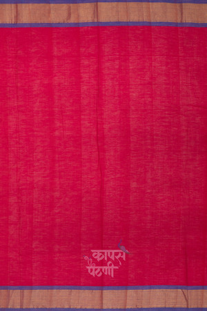 Buy Dark Pink Handloom Cotton Paithani Online In India