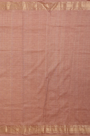 Shop Handloom Cotton Light Brown Paithani Rich Pallu Online Today