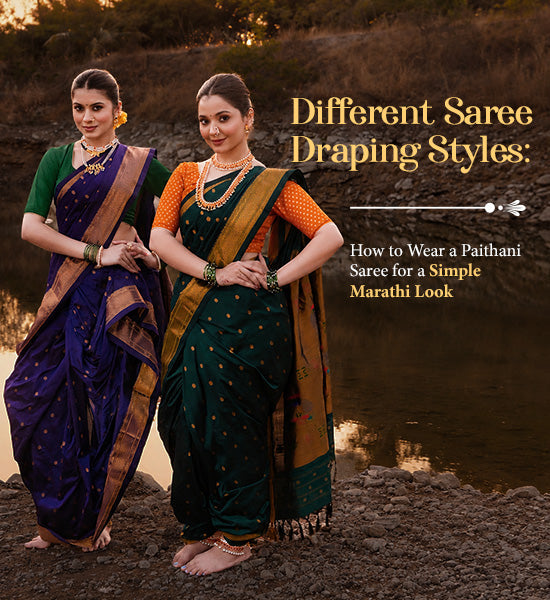 Different Saree Draping Styles: How to Wear Paithani Saree for a Simple Marathi Look