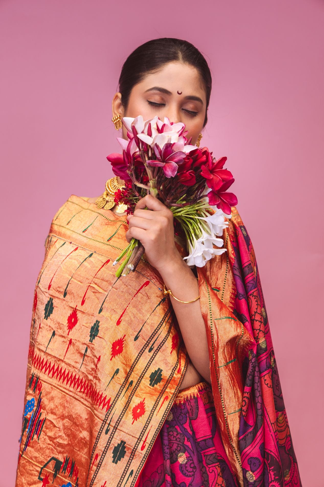 Traditional Kalamkari Saree