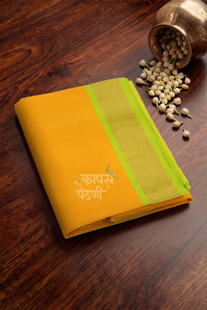 Shop Yellow Handloom Cotton Paithani Online