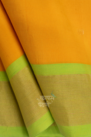 Shop Yellow Handloom Cotton Paithani Online In India