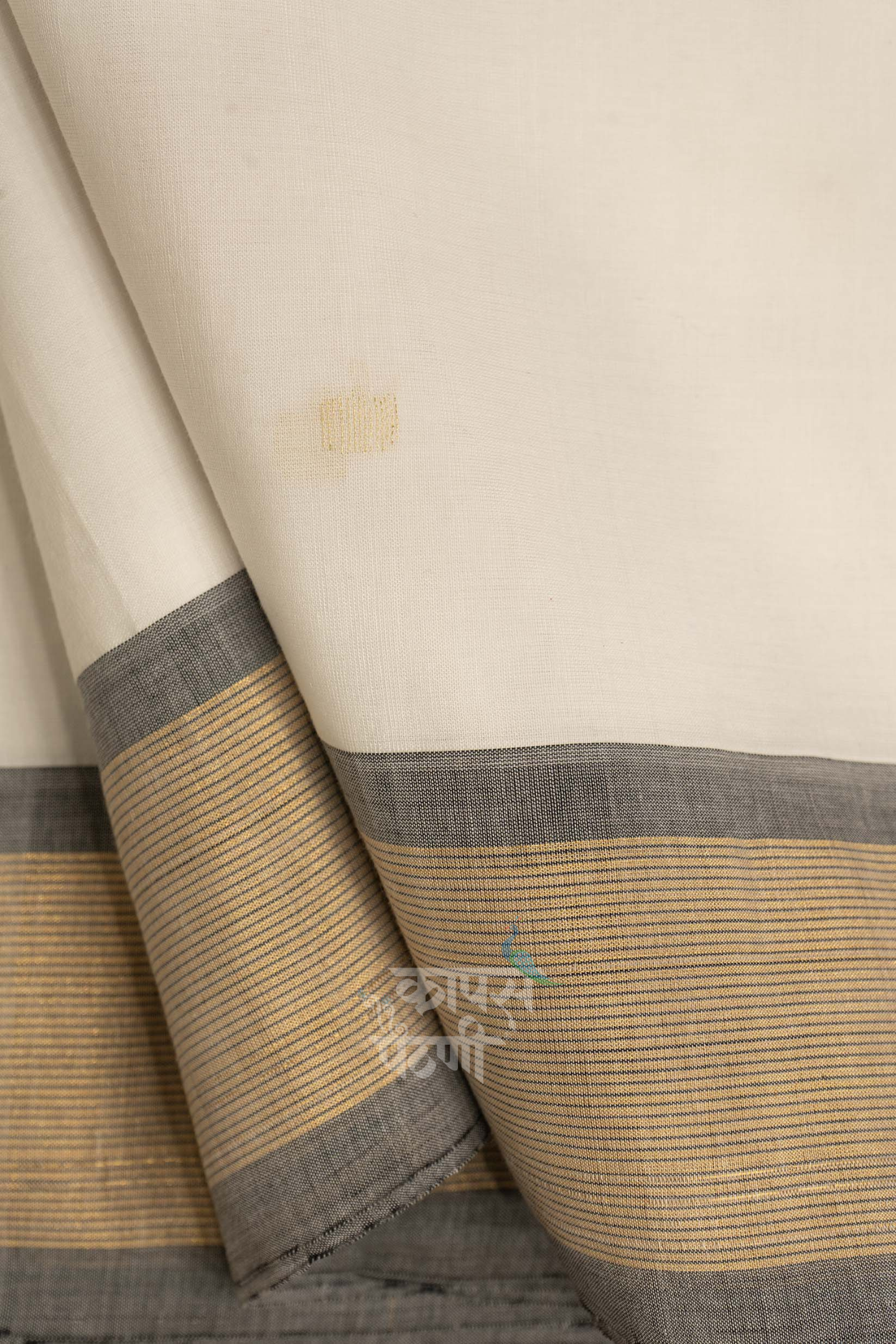 Shop White Handloom Cotton Paithani Online At Best Price