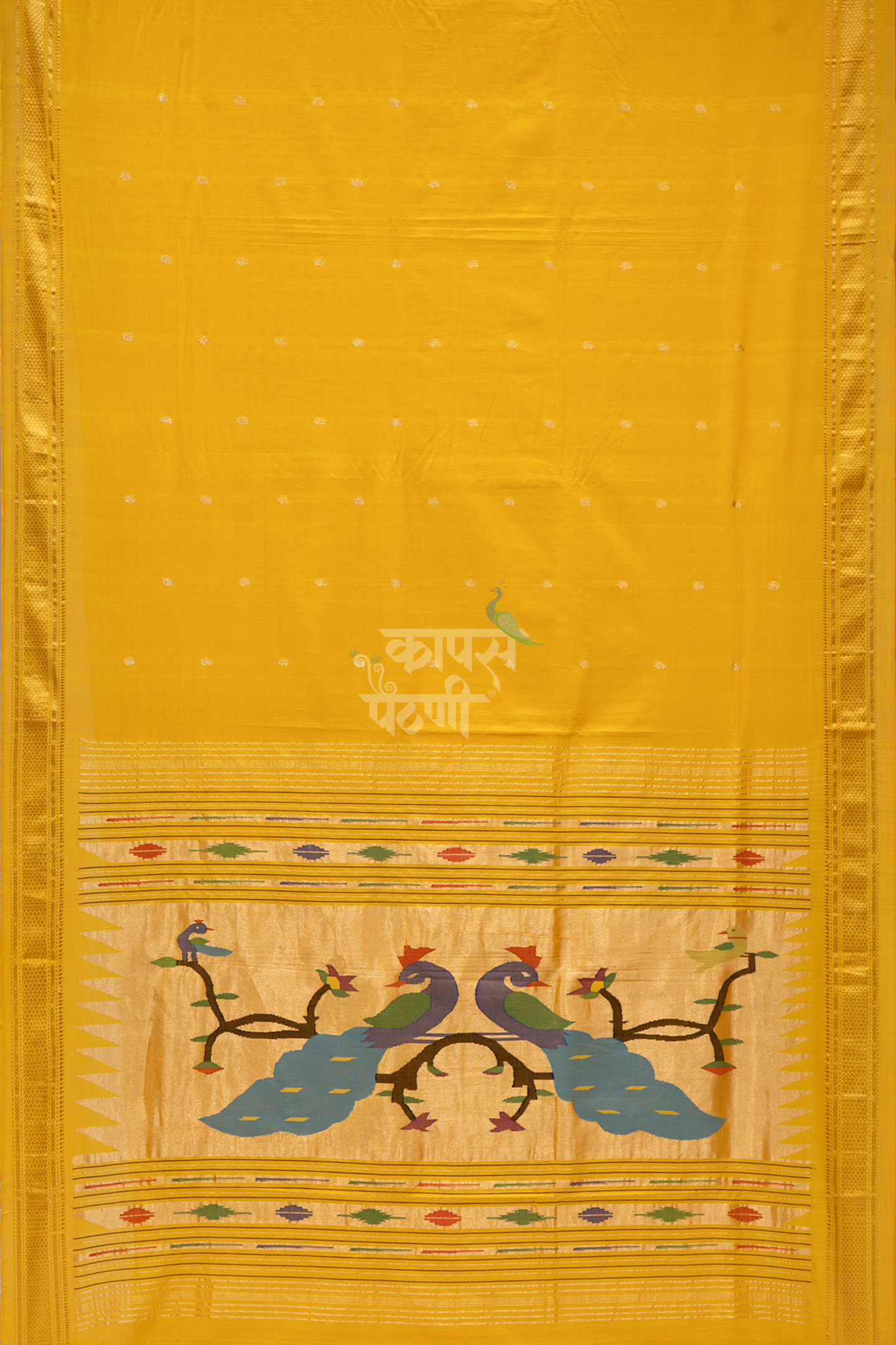 Shop Best Yellow Handloom Cotton Paithani Online At Best Price