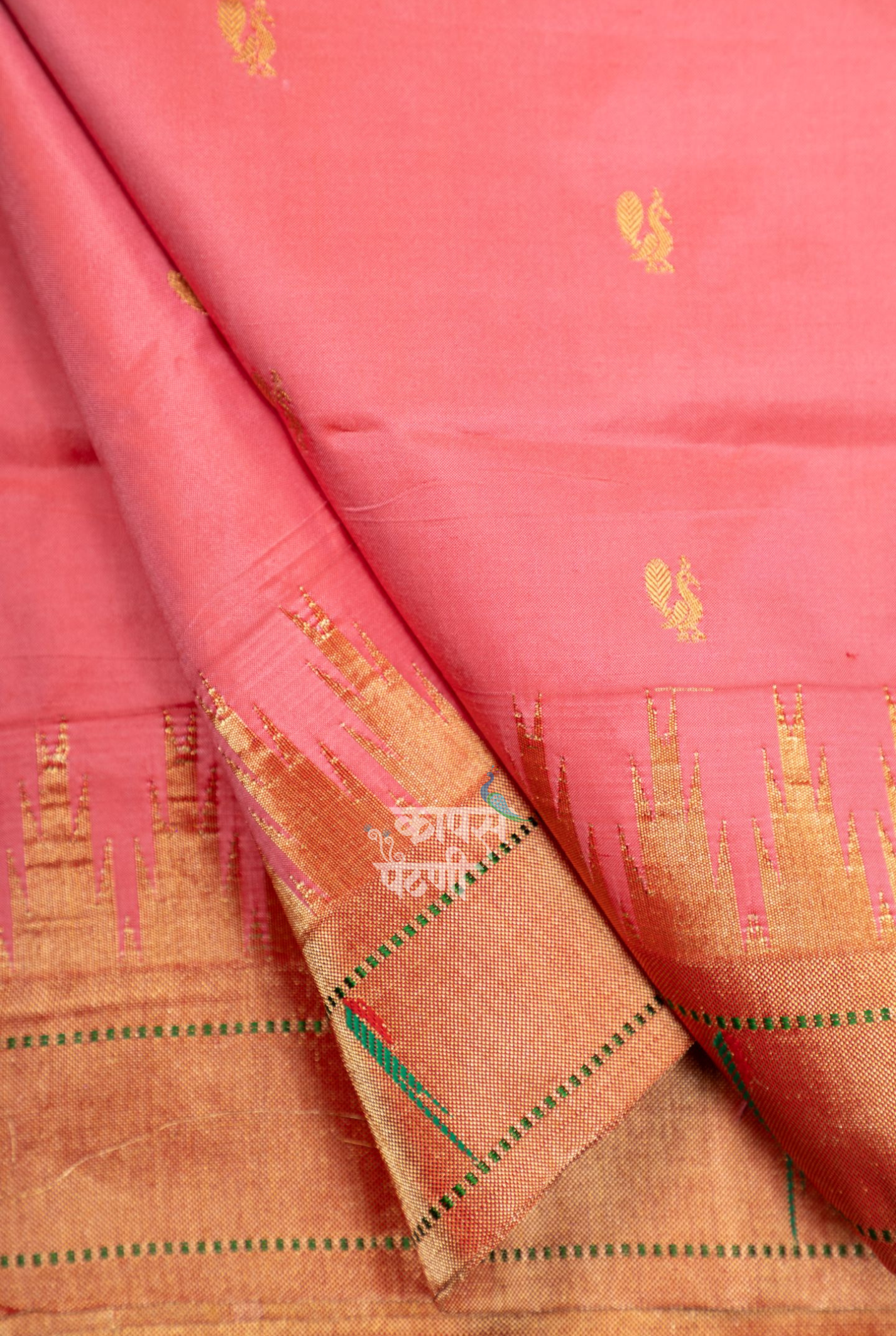 Gangotri Temple Muniya Border Saree