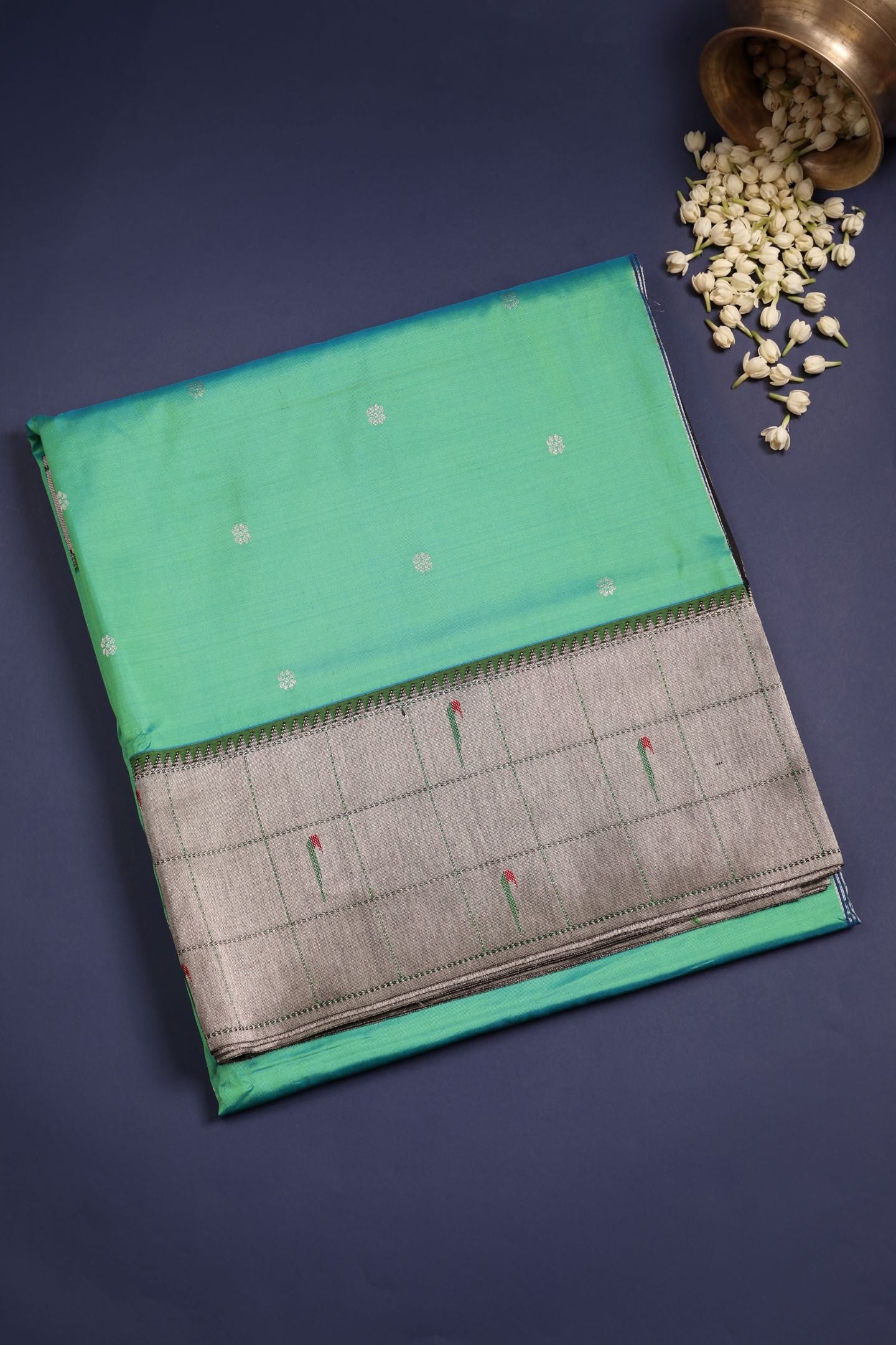 Tripple Muniya Silver Border