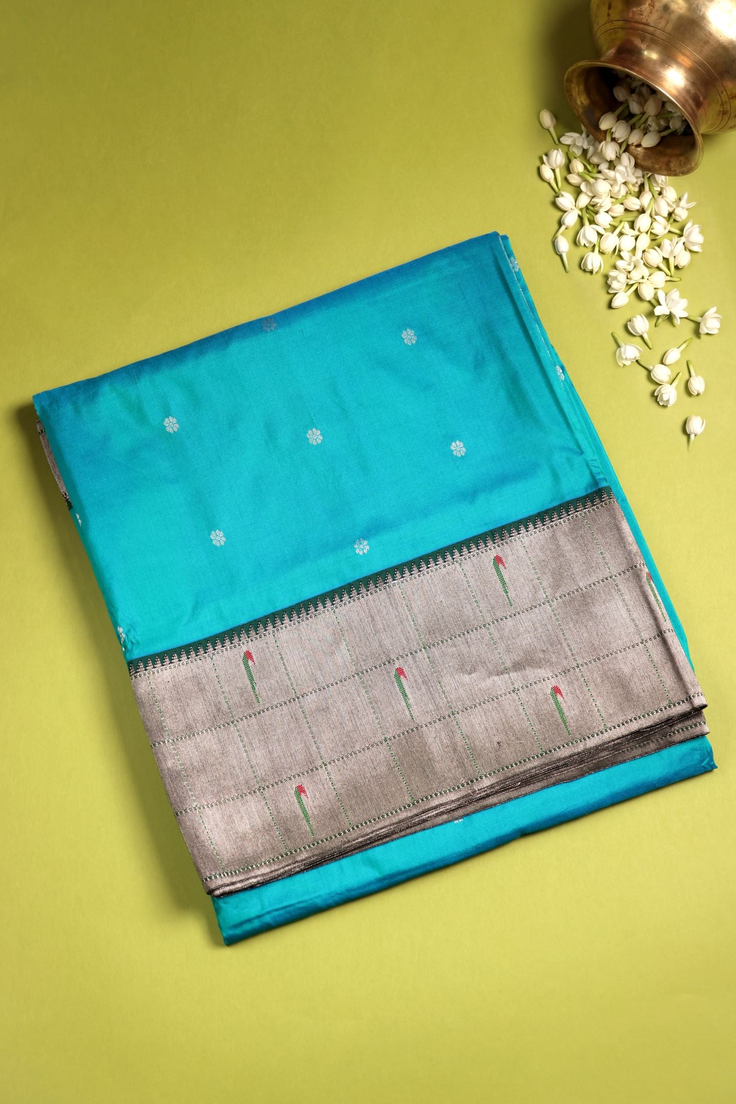 Tripple Muniya Silver Border