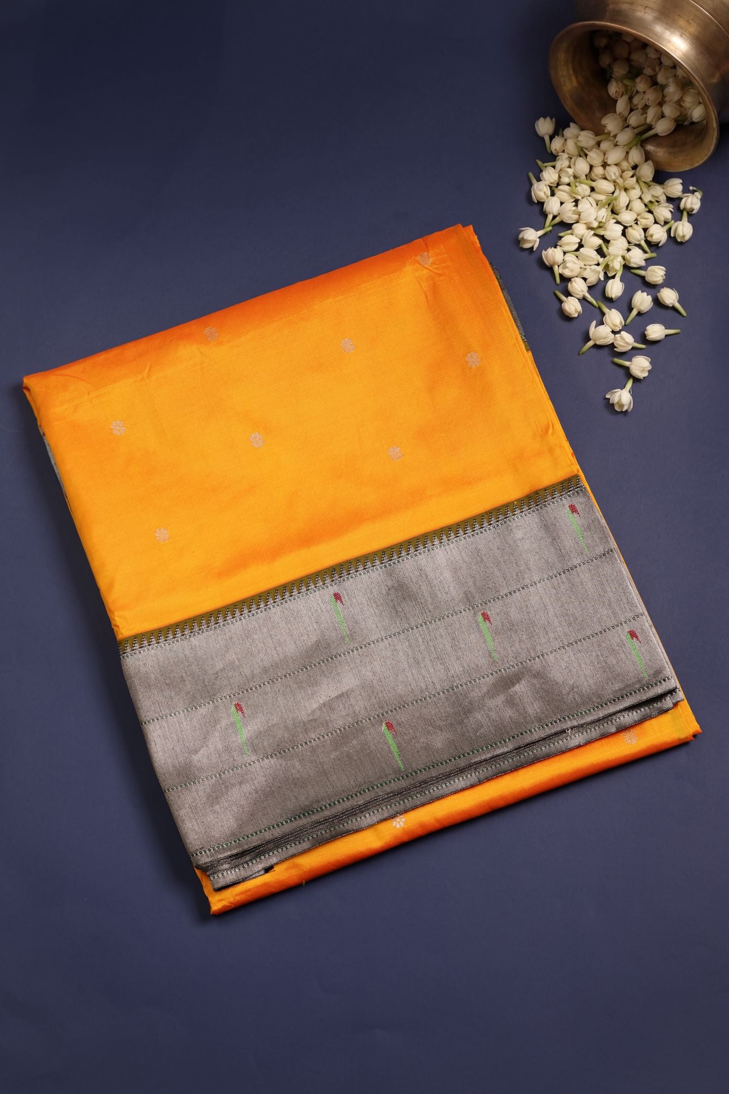 Tripple Muniya Silver Border