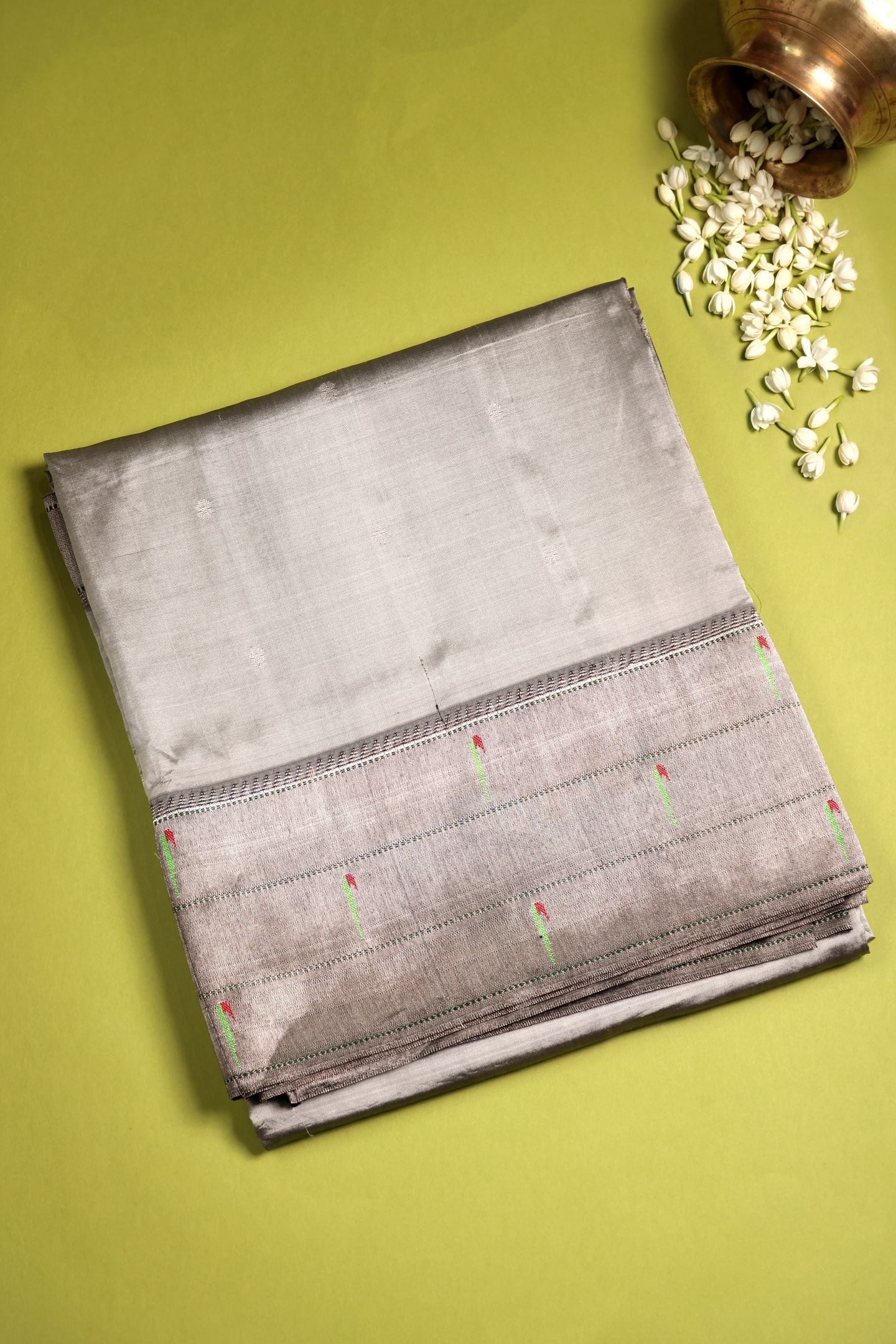 Tripple Muniya Silver Border