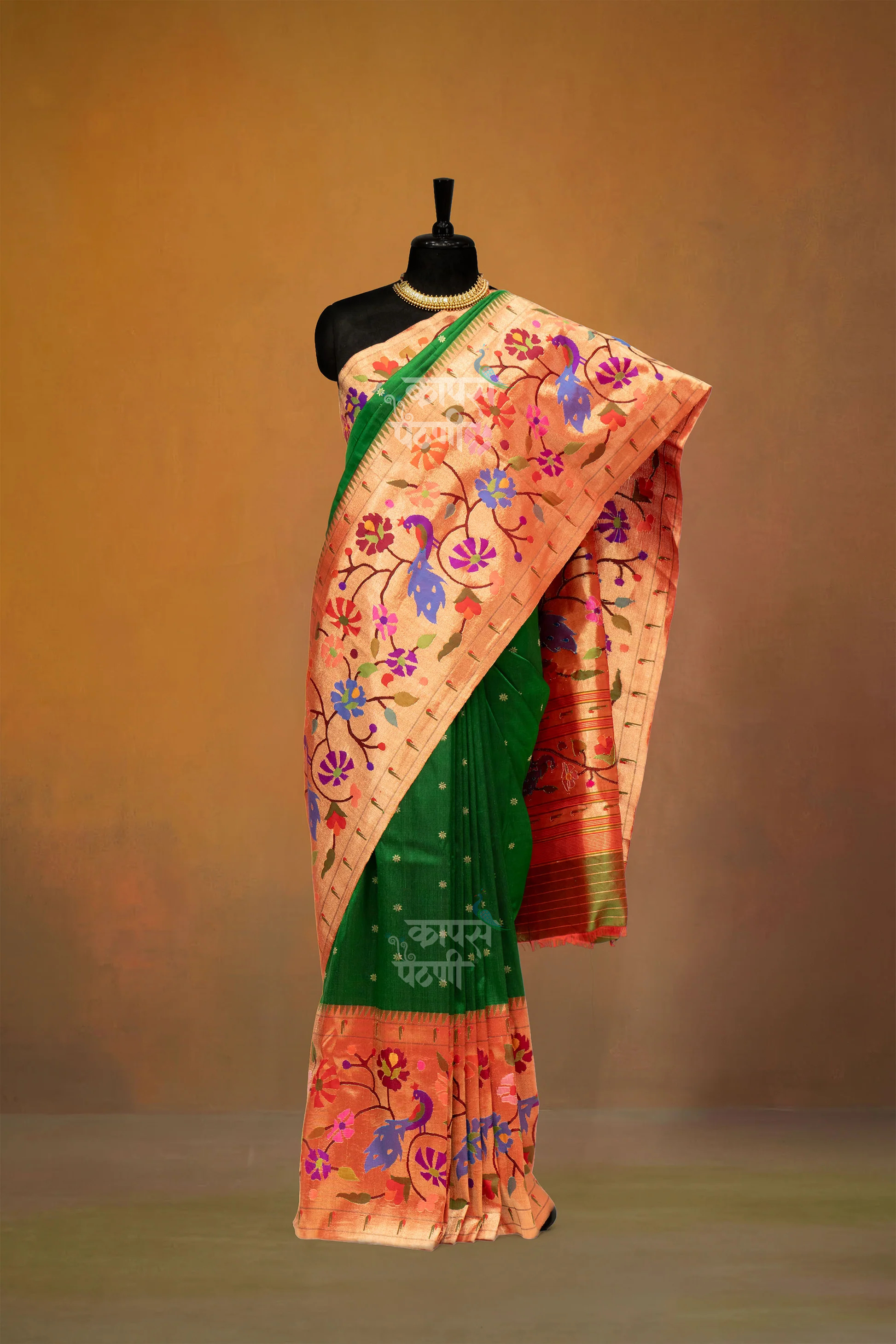 Hand Woven Half All Over Design Paithani