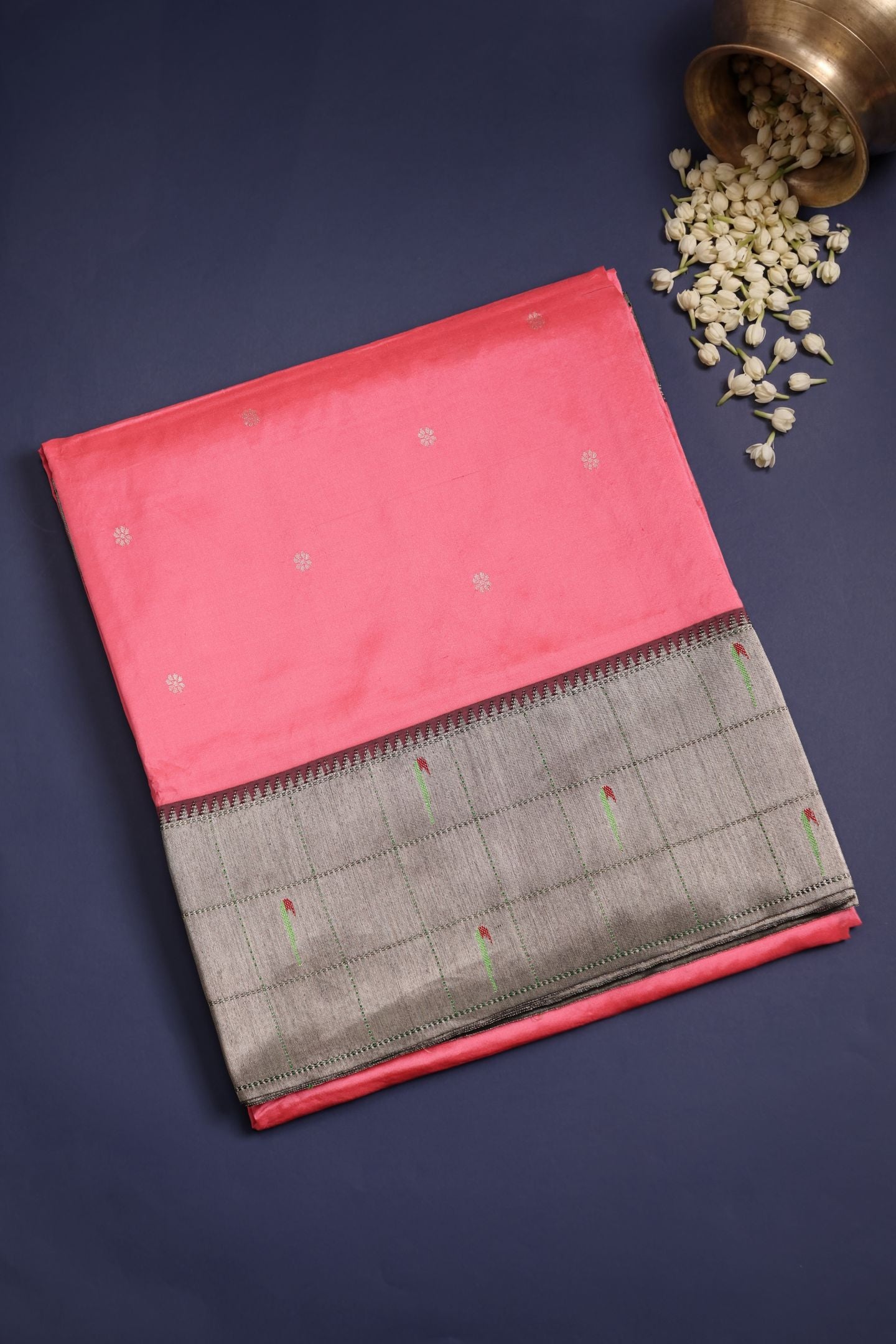 Tripple Muniya Silver Border