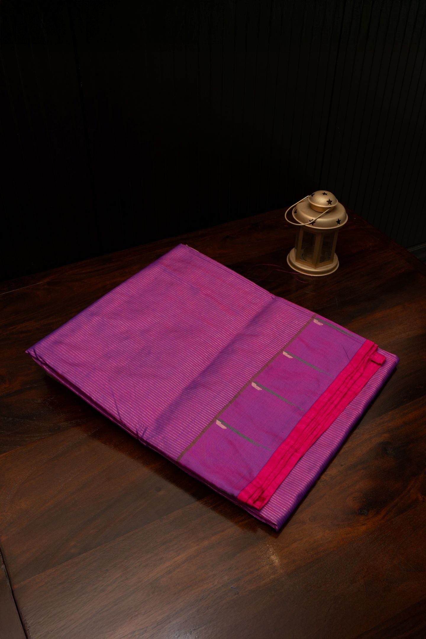 Stripes Muniya Border Silk Saree