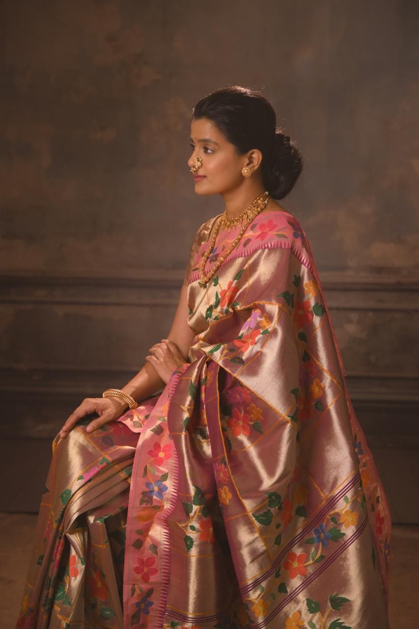 Handloom Allover Brocade Paithani