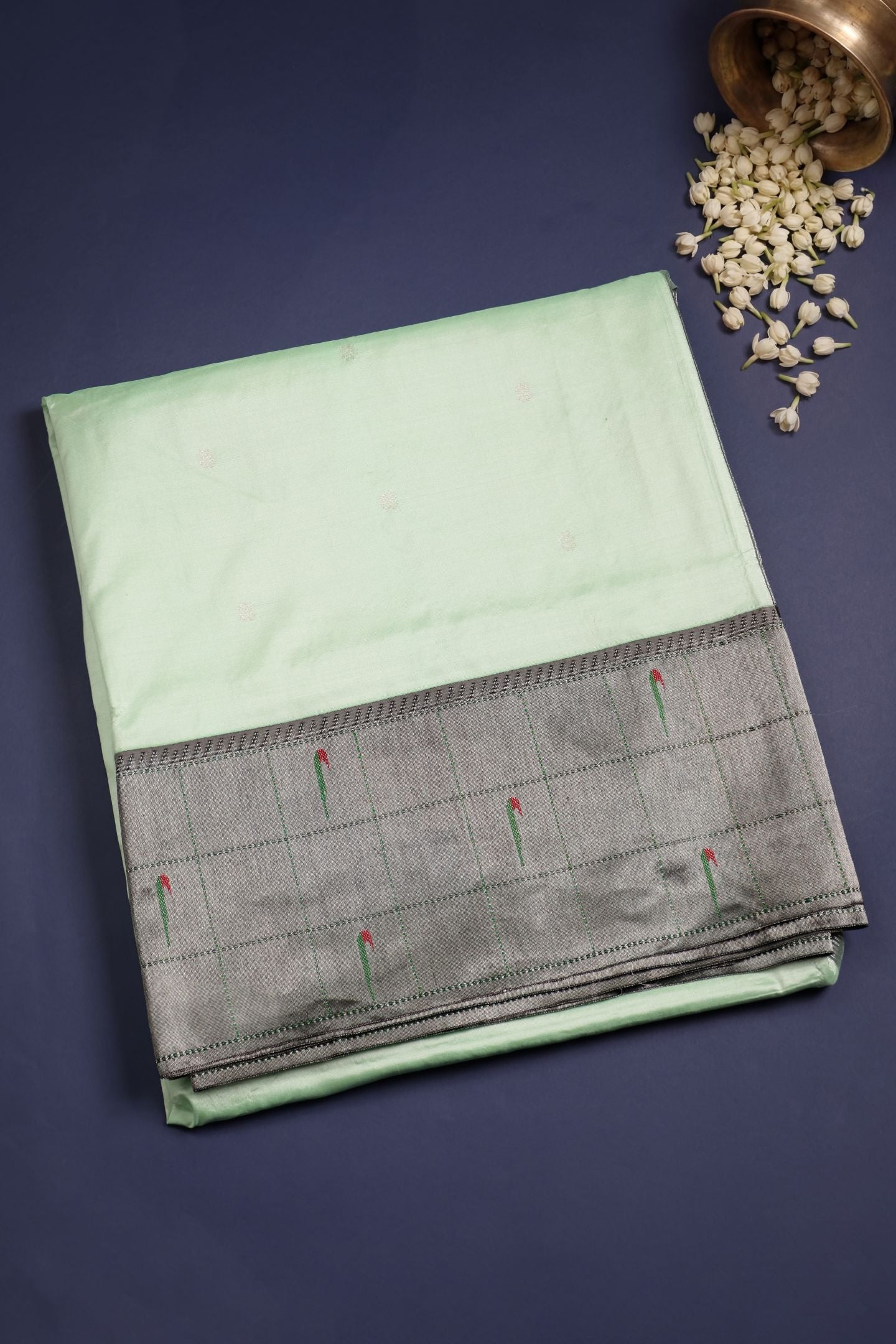 Tripple Muniya Silver Border