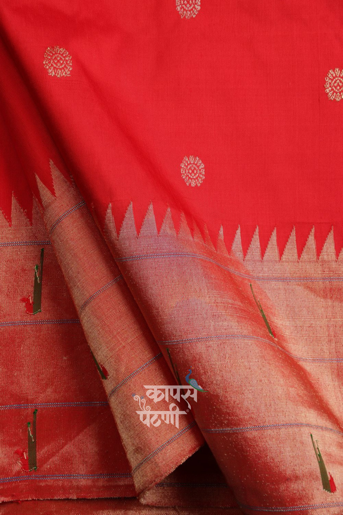 Hand Woven Traditional Tripple Muniya Paithani