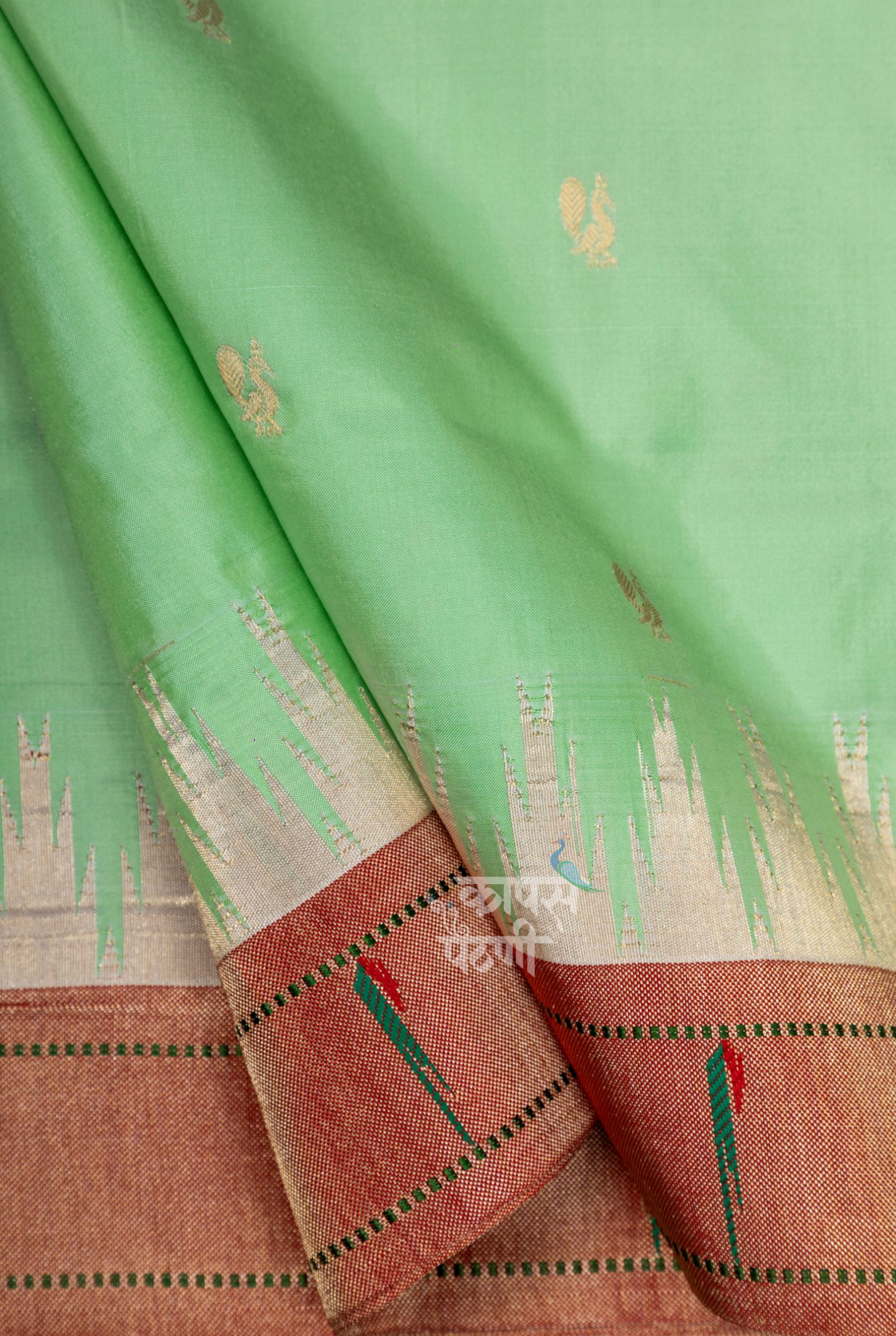 Gangotri Temple Muniya Border Saree