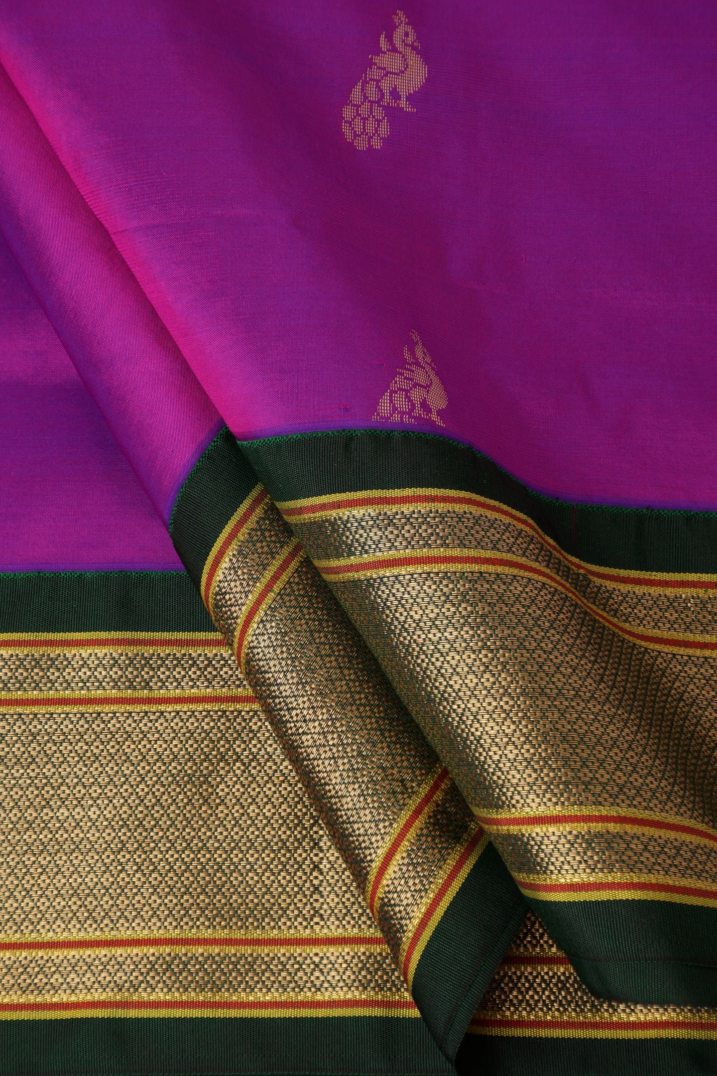 Kadiyal All Over Peacock Butta Saree