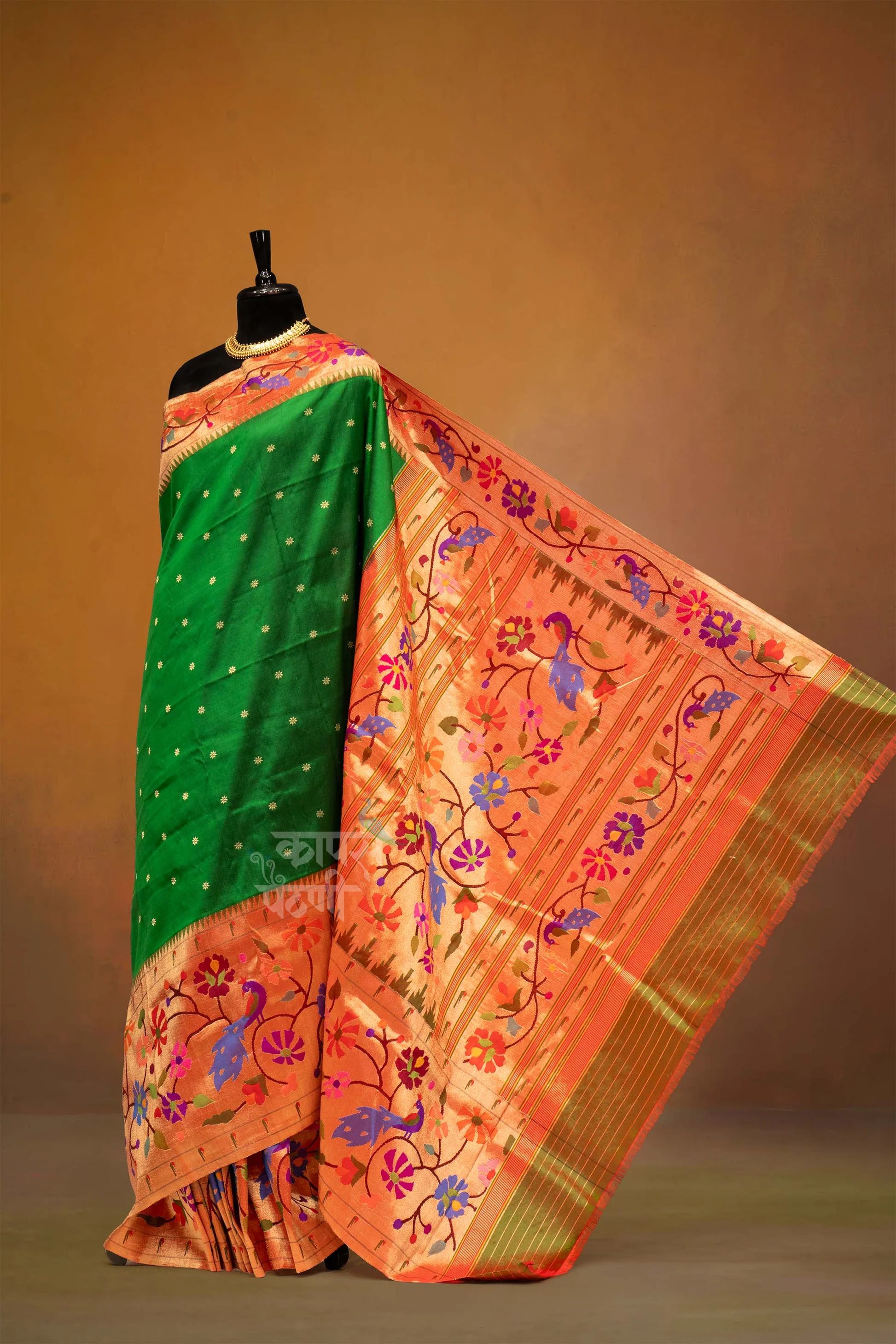 Hand Woven Half All Over Design Paithani