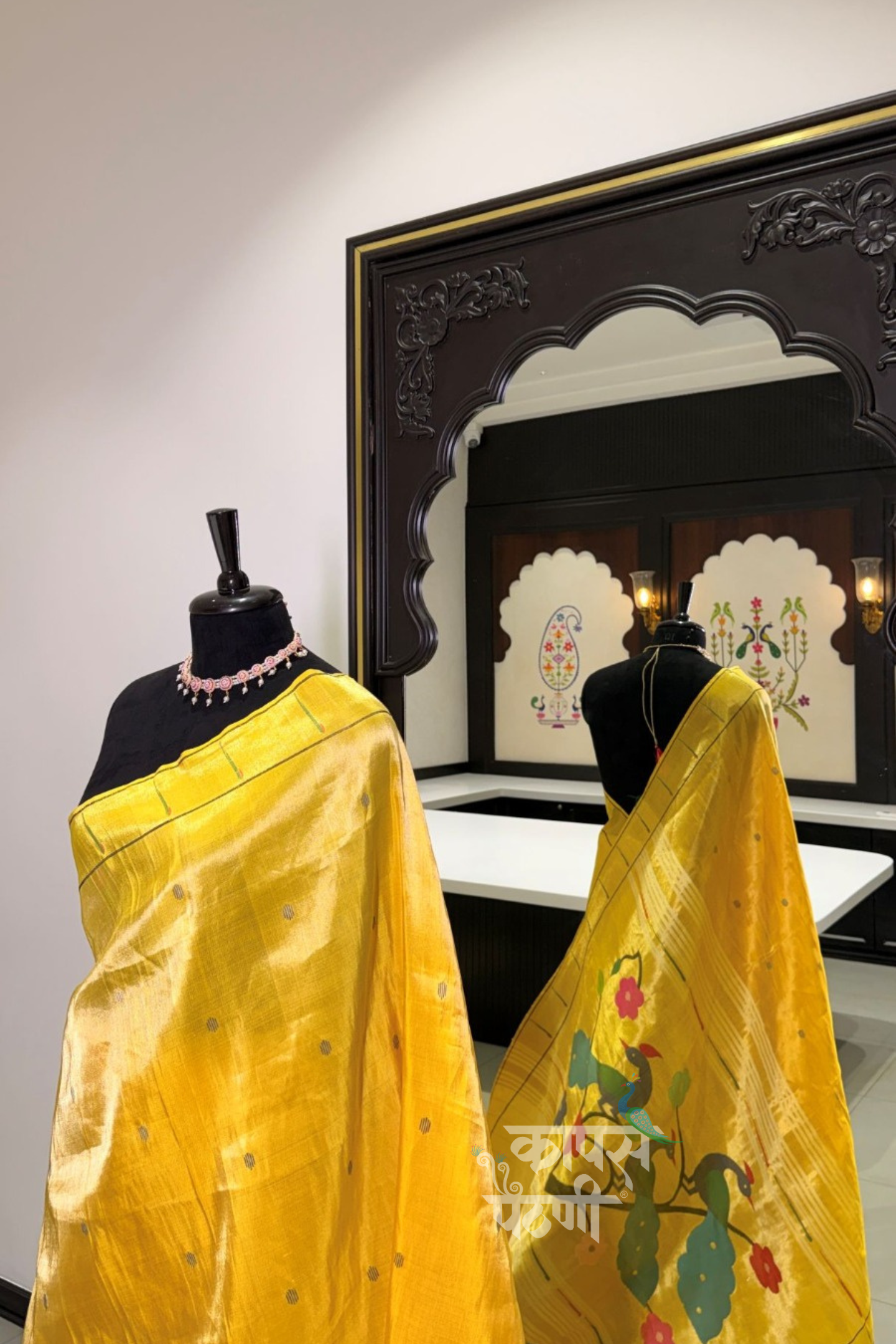 Hand Woven Tissue Designer Muniya Paithani
