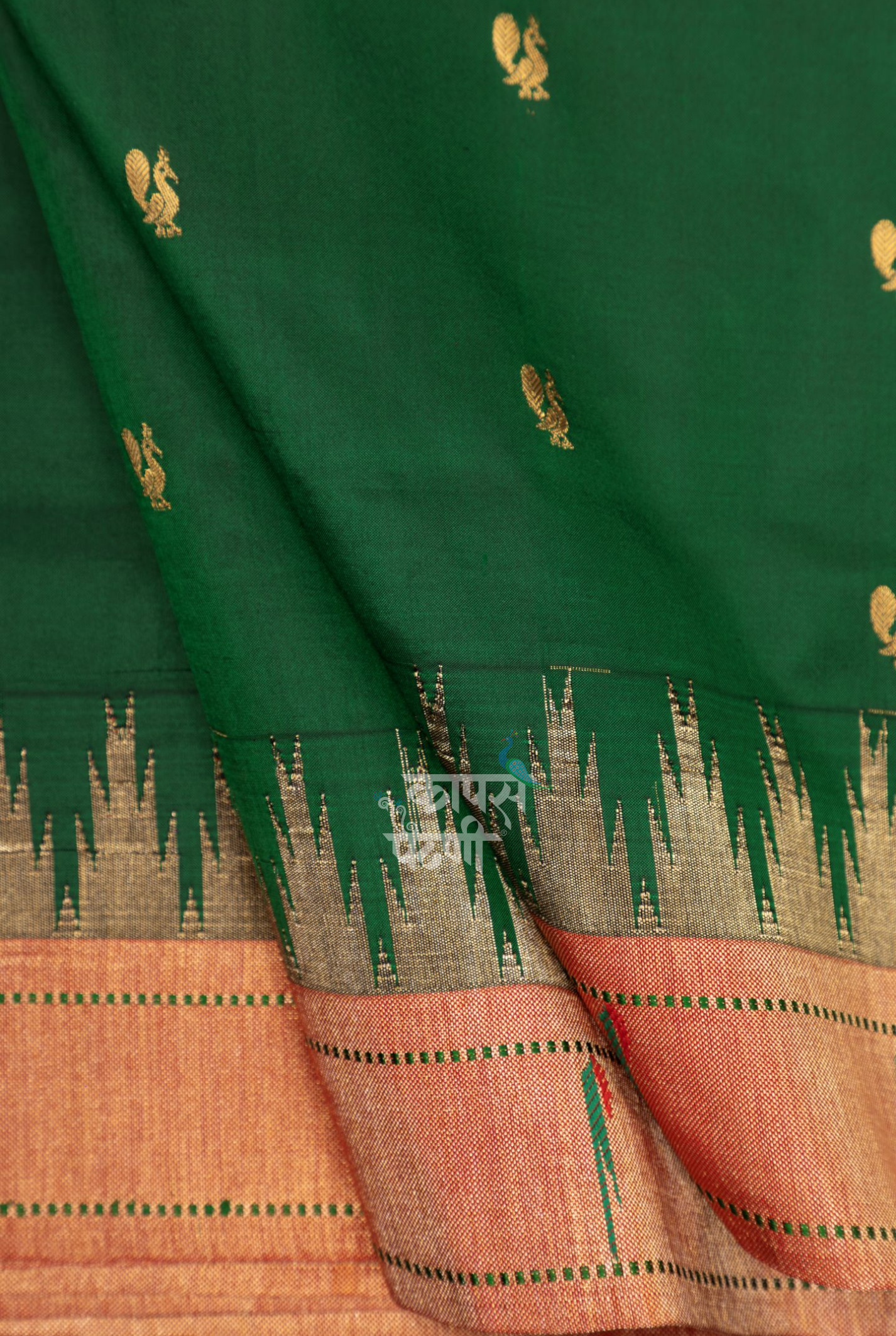 Gangotri Temple Muniya Border Saree