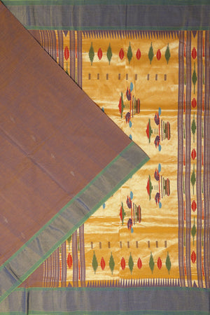 Order Tussar Handloom Double Pallu Cotton Paithani Online