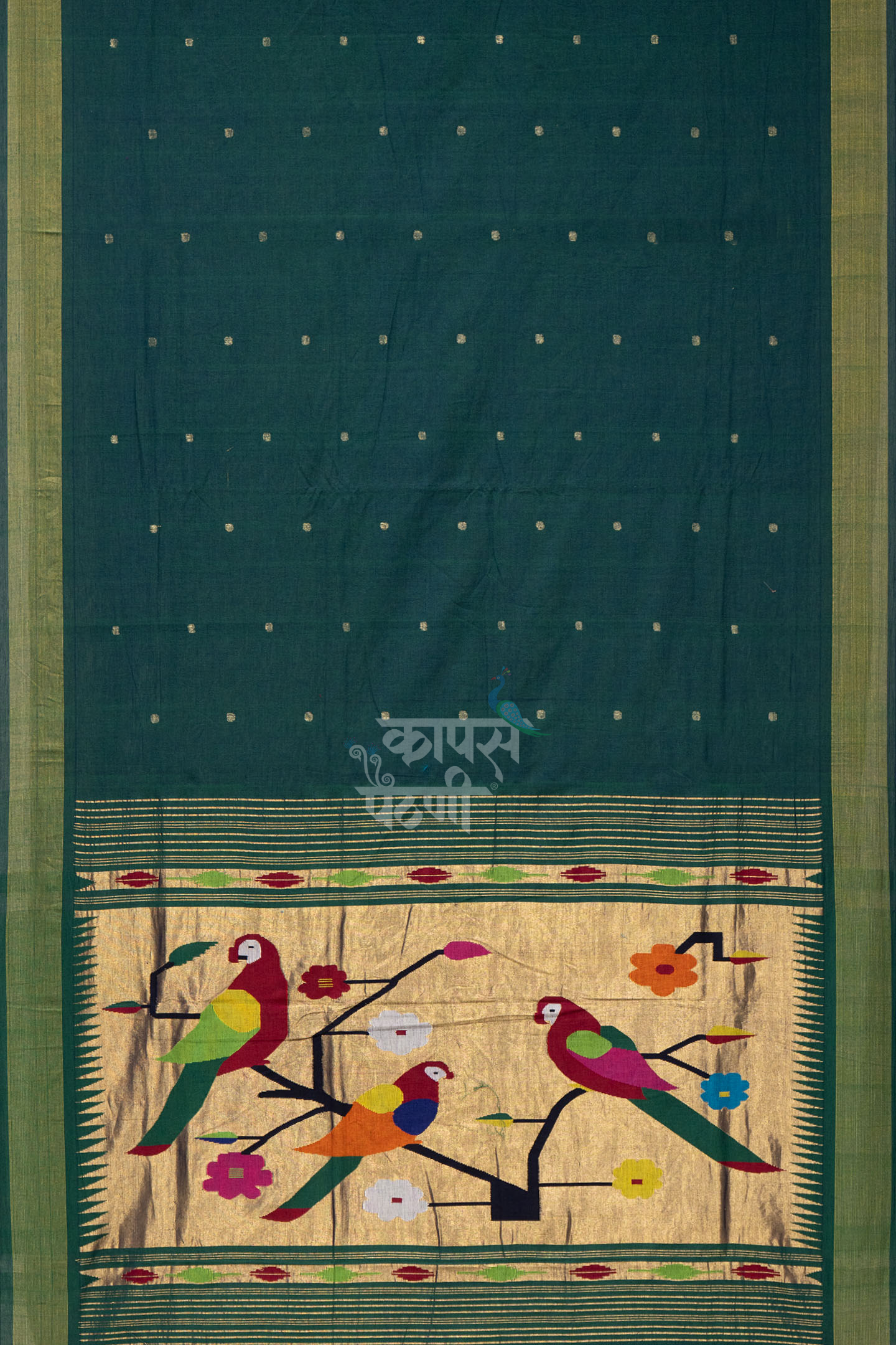Buy Light Pink Handloom Cotton Paithani Online