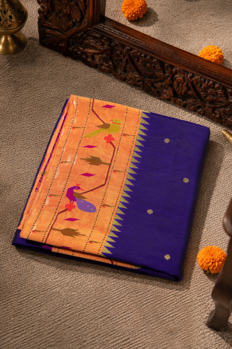 Handloom Peacock Parrot Nauvari Saree