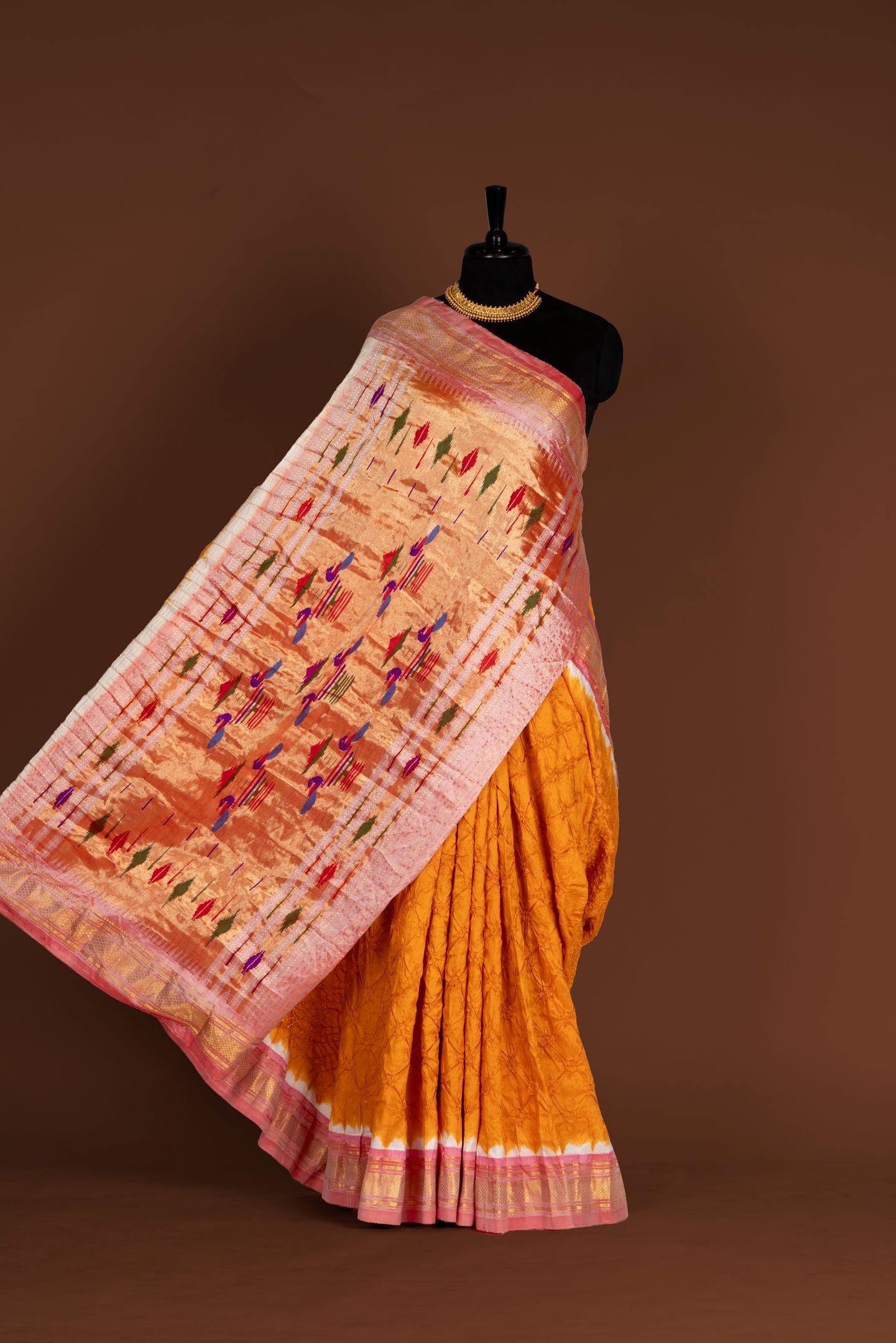 Handloom Bandhej Paithani