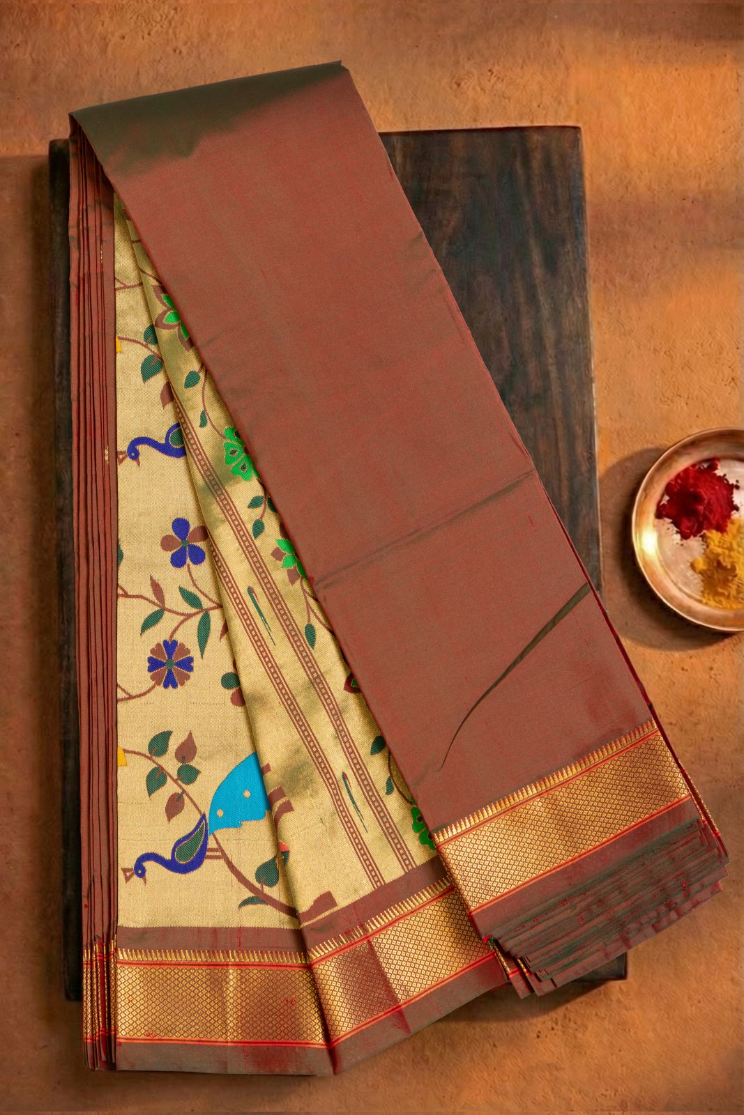 Kadiyal Allover Jari Meena Butta Saree