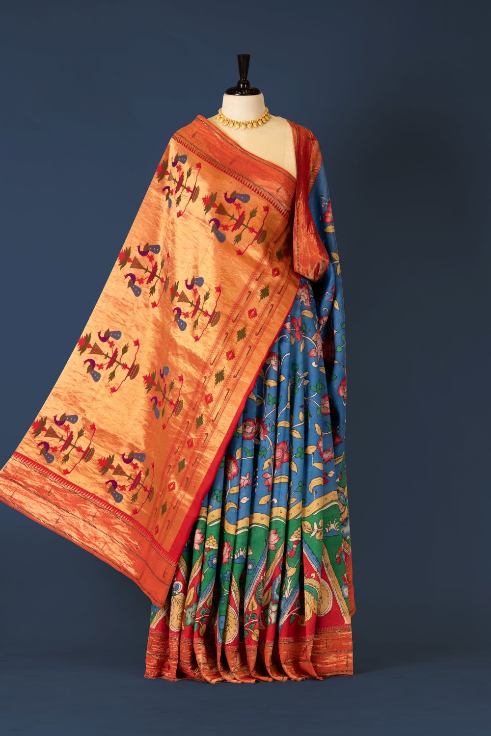 Traditional Kalamkari Saree