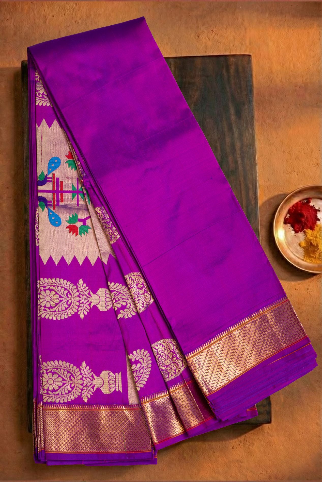 Kadiyal Allover Jari Butta Saree