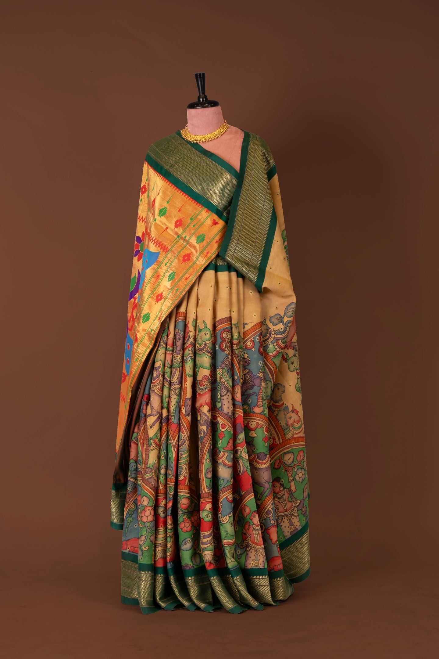 Traditional Kalamkari Saree