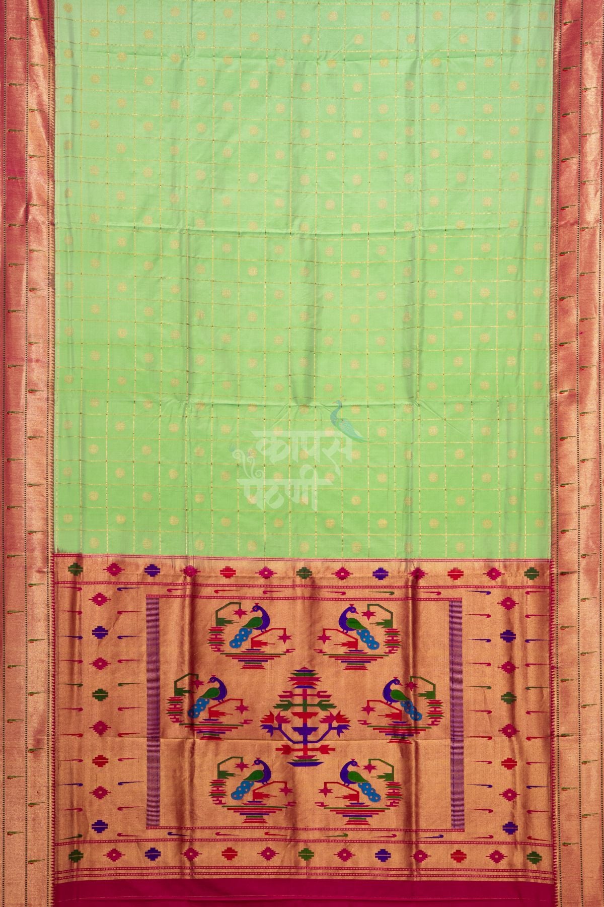 Indrayani Checks Allover Butta Saree