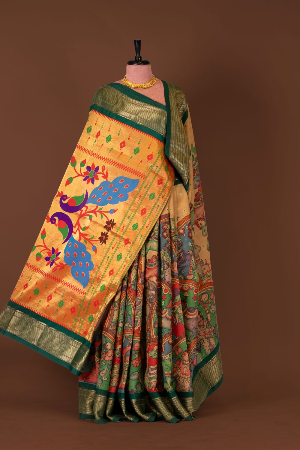 Traditional Kalamkari Saree