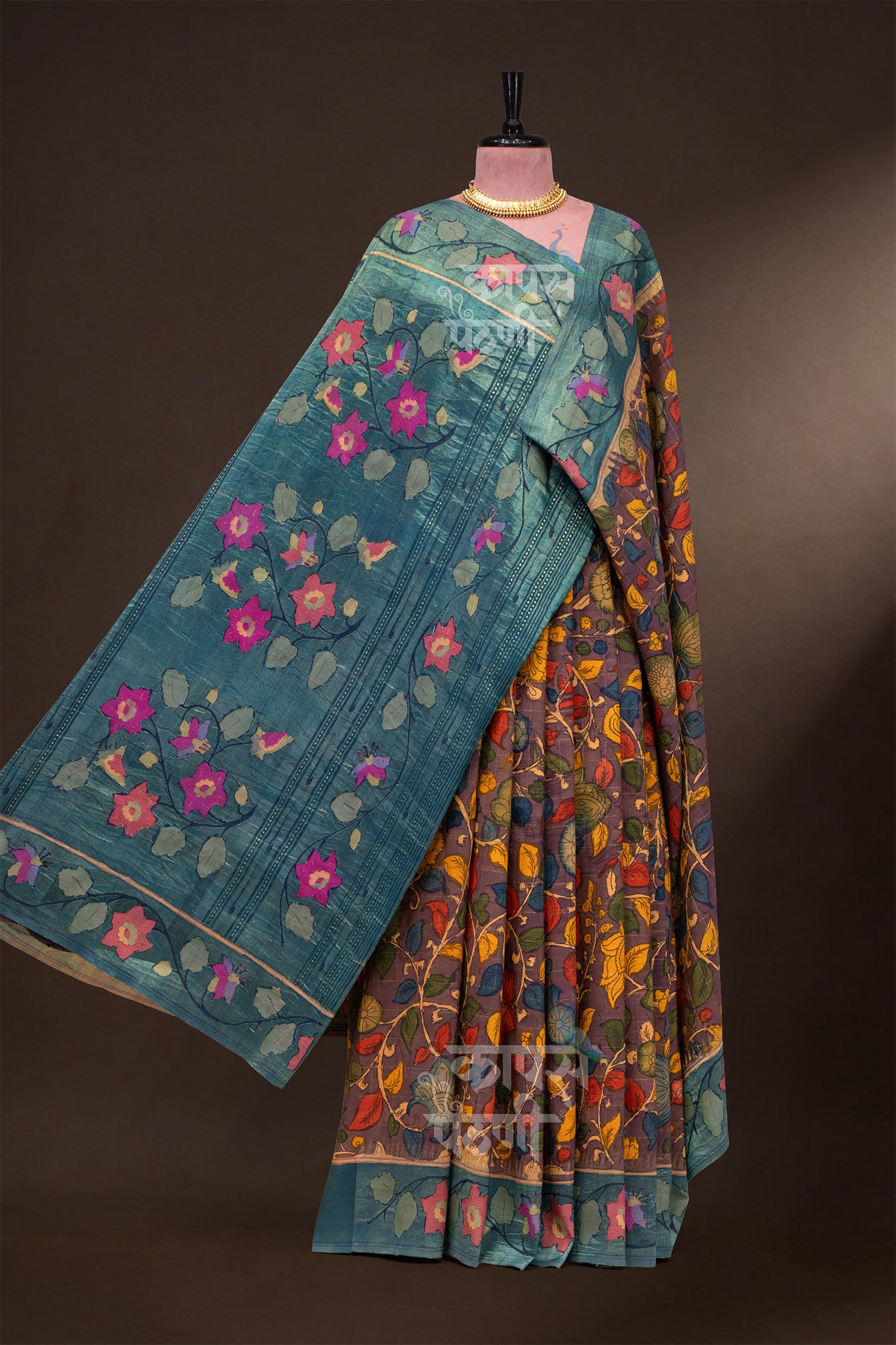Traditional Kalamkari Saree