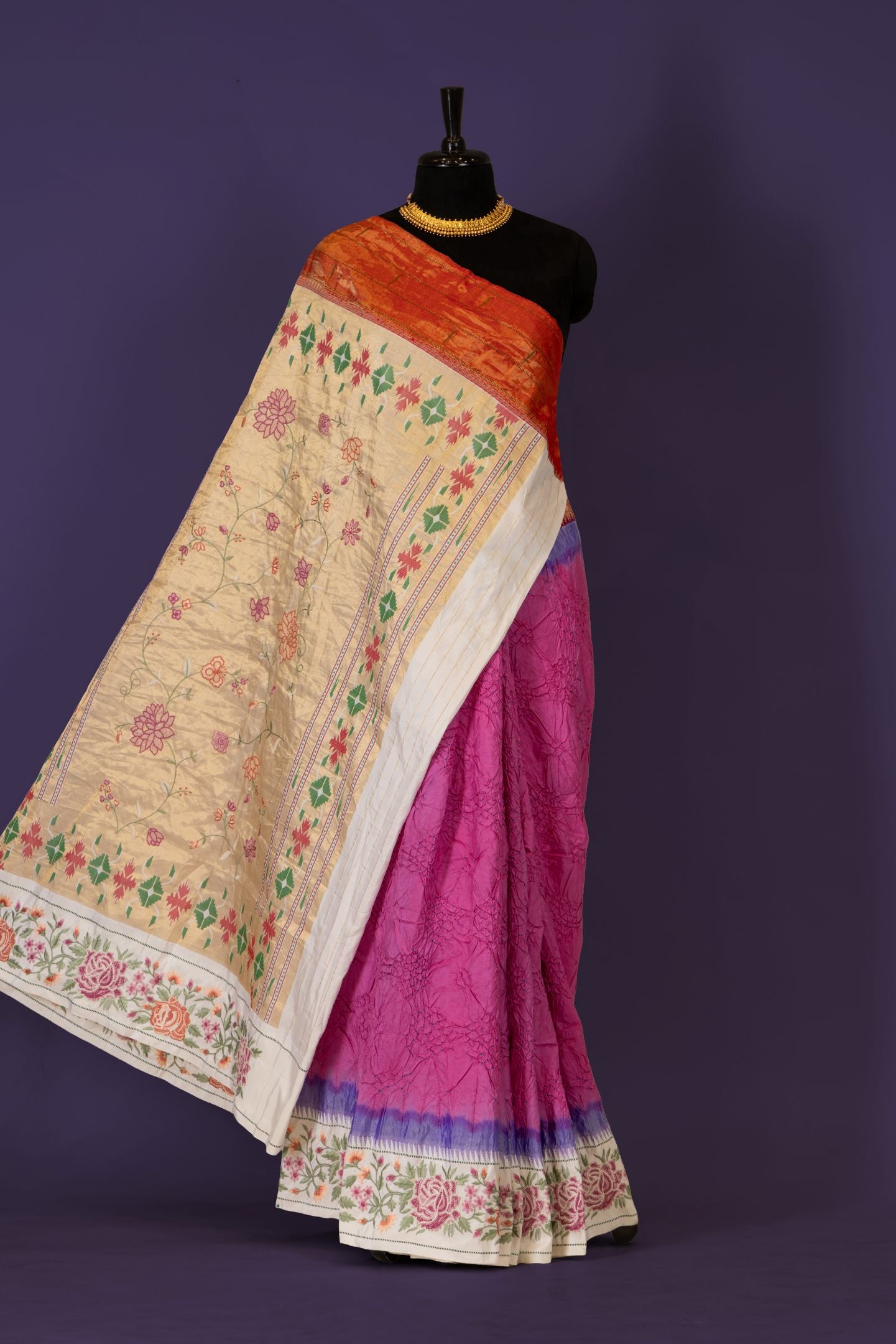 Traditional Bandhej Saree
