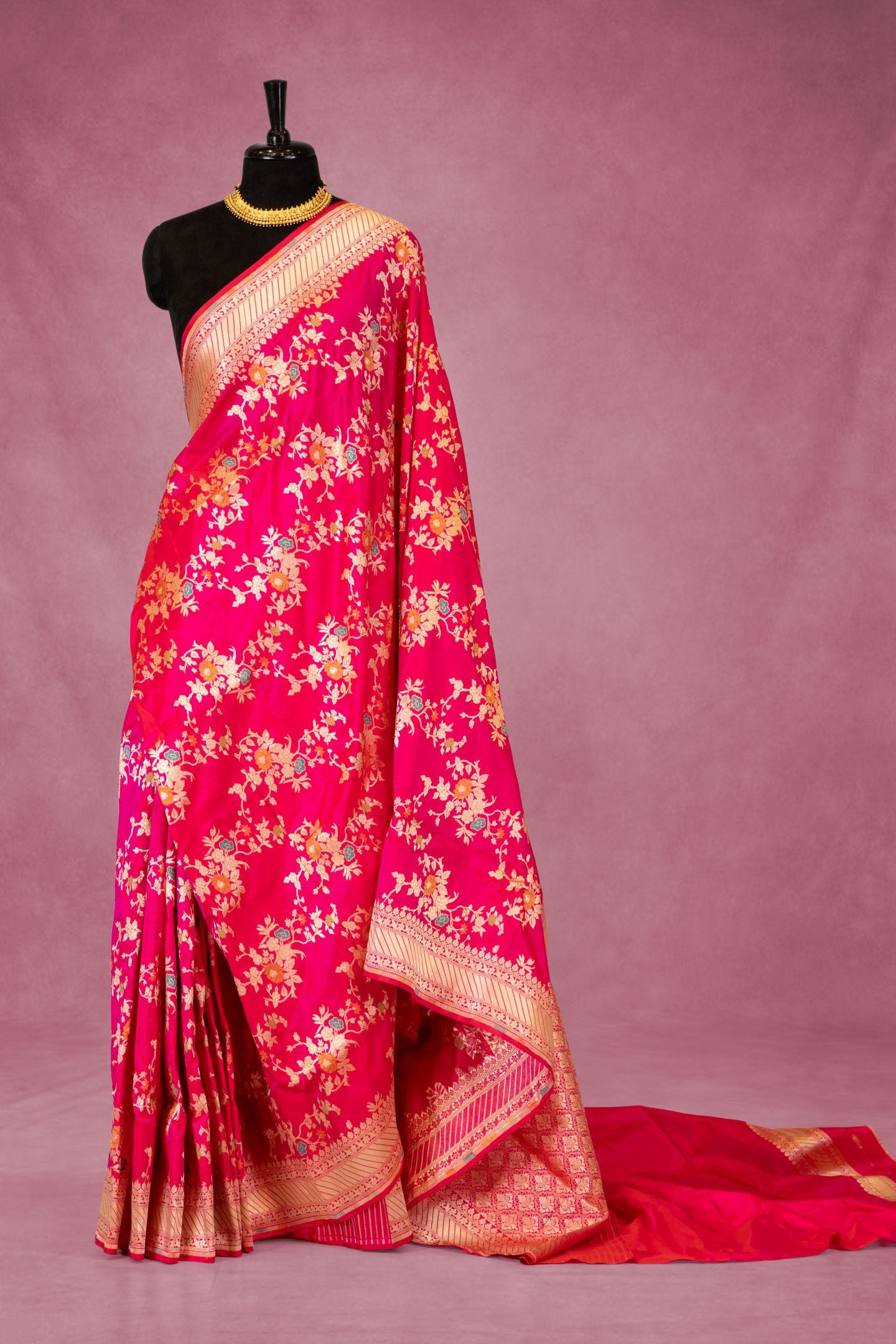 Banarasi Katan Meena Jaal Saree