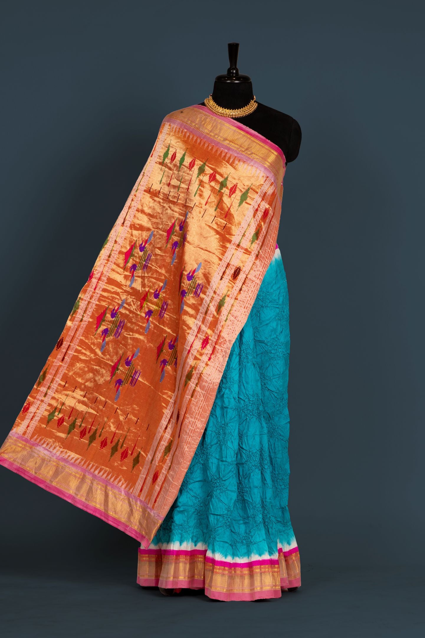 Handloom Bandhej Paithani