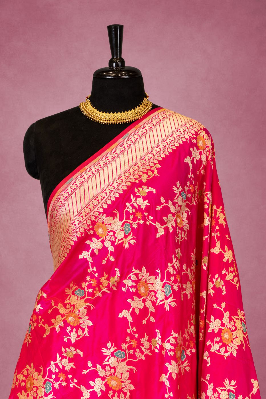 Banarasi Katan Meena Jaal Saree