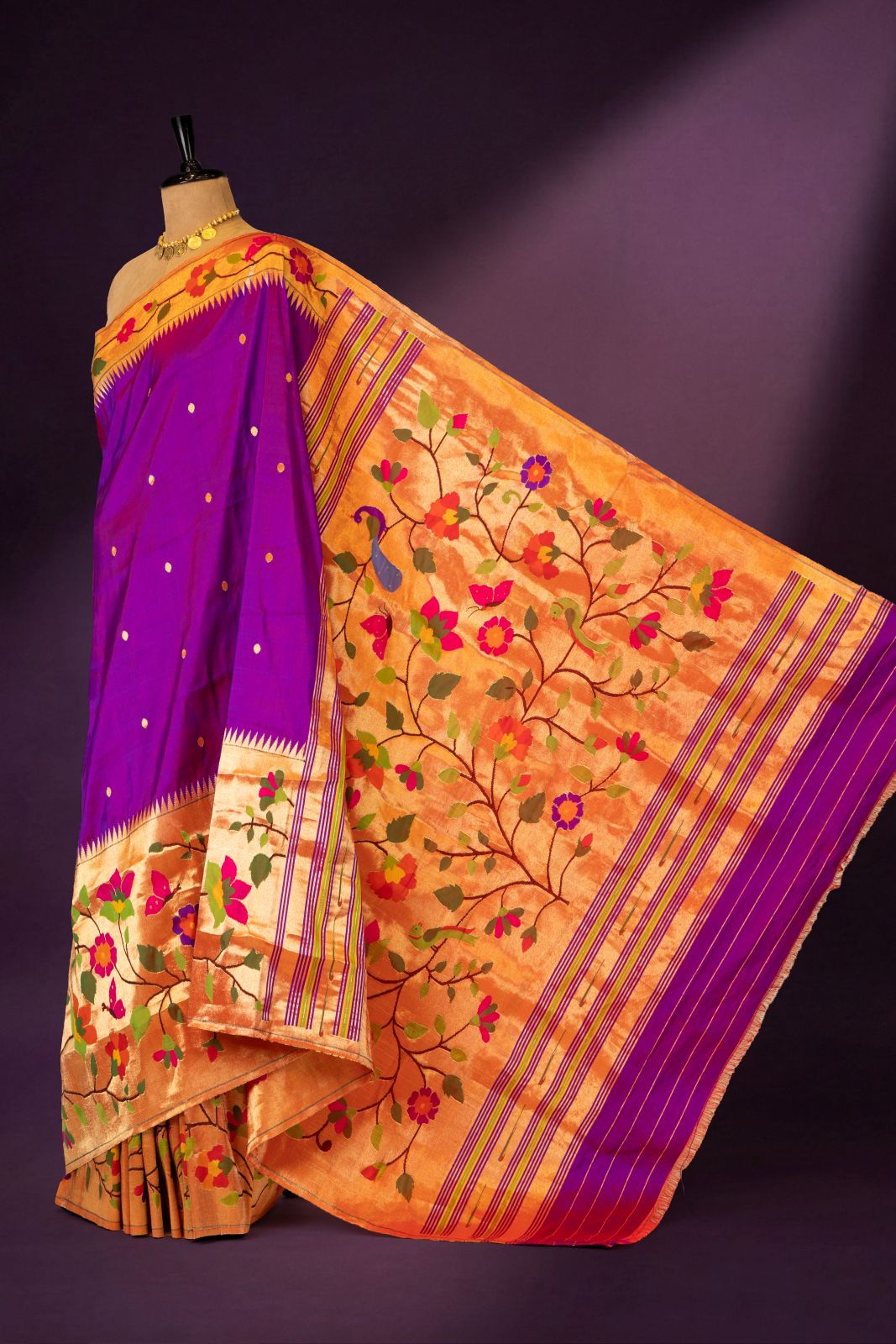 Handloom Half Allover Brocade Paithani