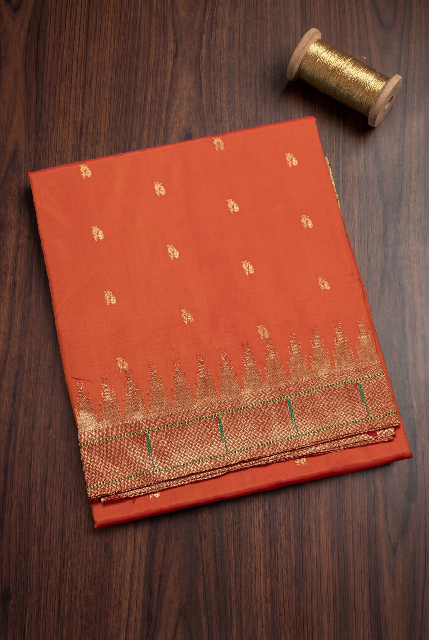 Traditional Pure Silk Temple Muniya Border Saree