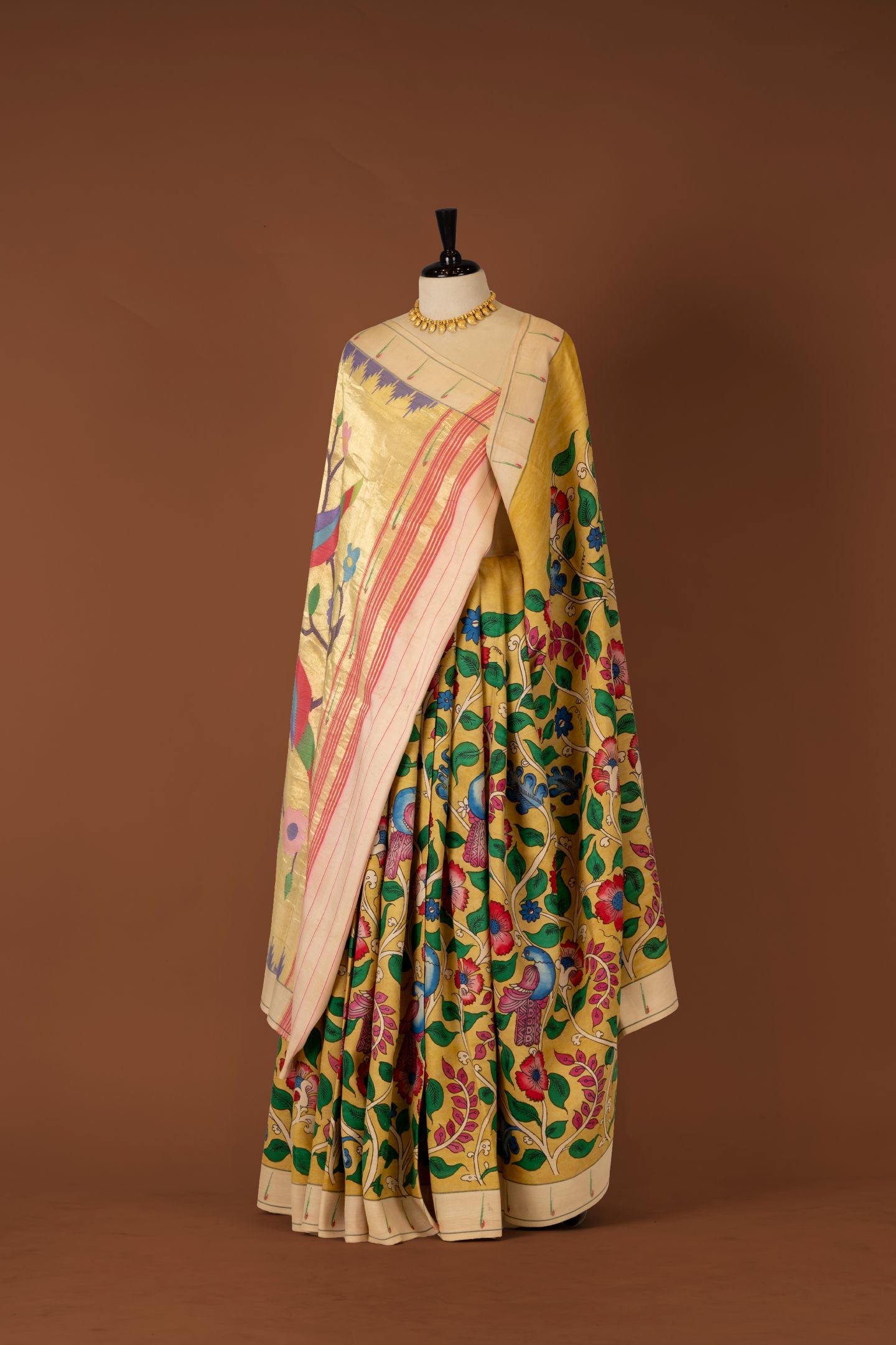 Traditional Kalamkari Saree