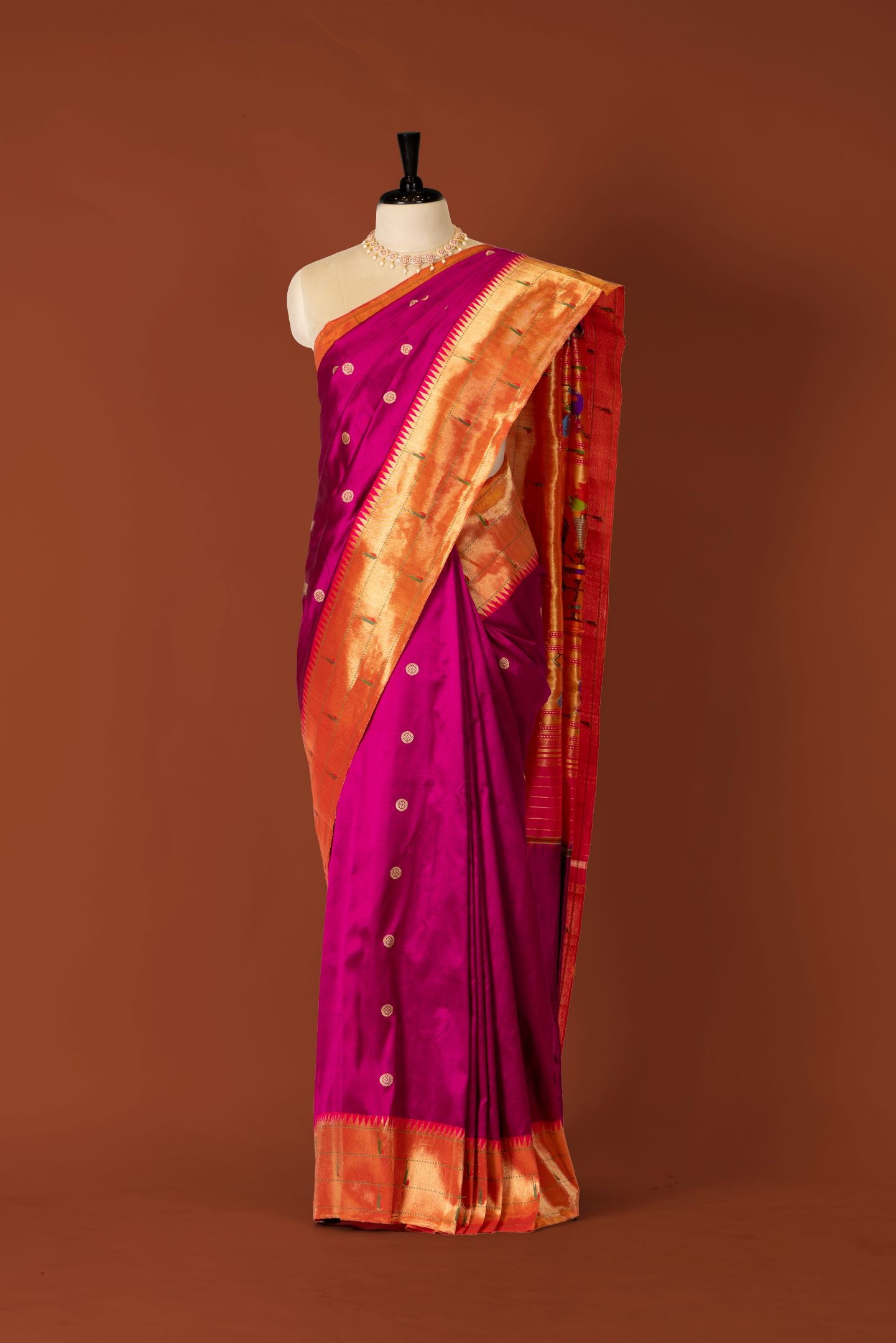 Handloom Tripple Muniya  Paithani