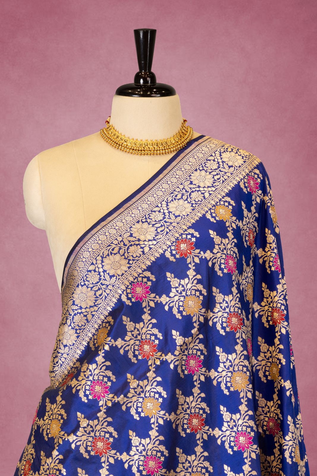 Banarasi Katan Meena Jaal Saree