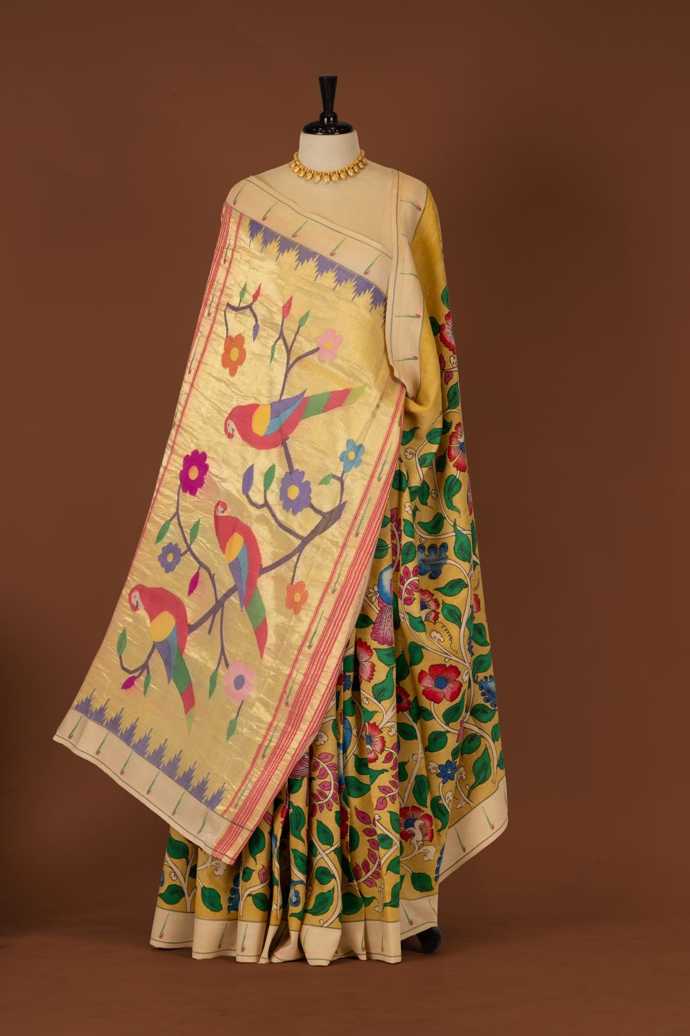 Traditional Kalamkari Saree