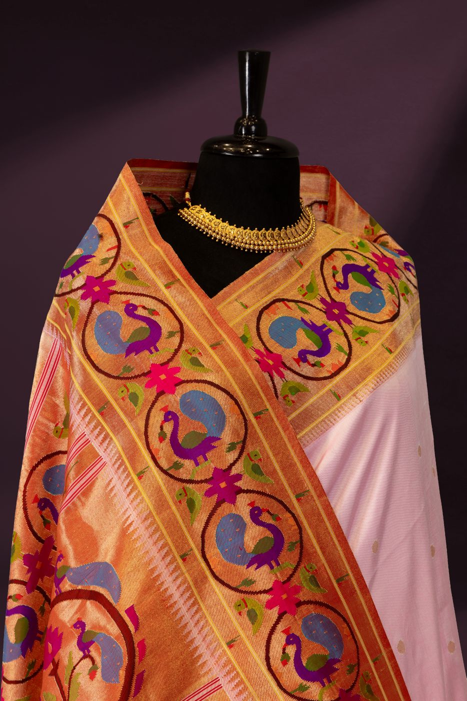 Handloom Bangdi Mor Paithani