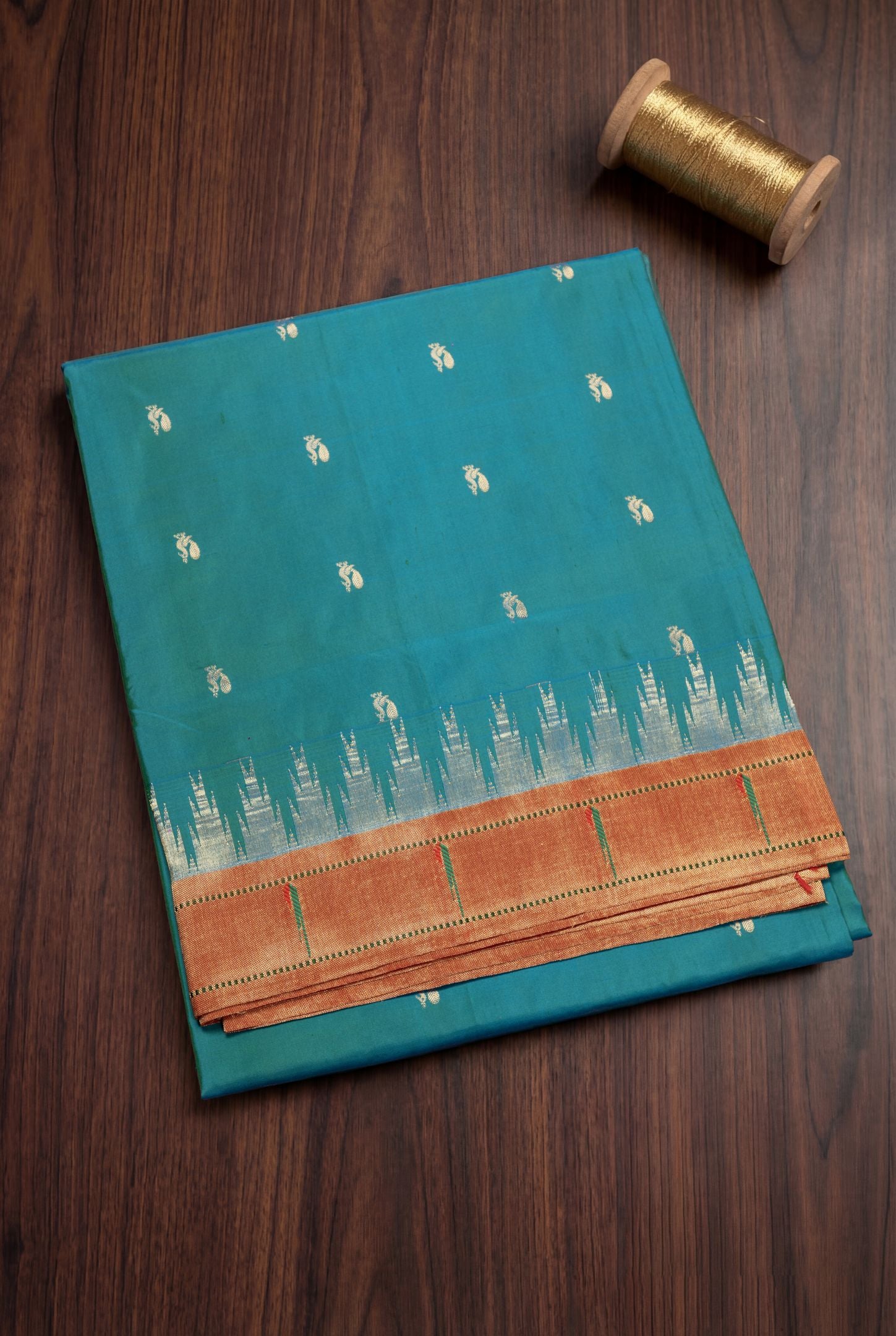 Traditional Pure Silk Temple Muniya Border Saree