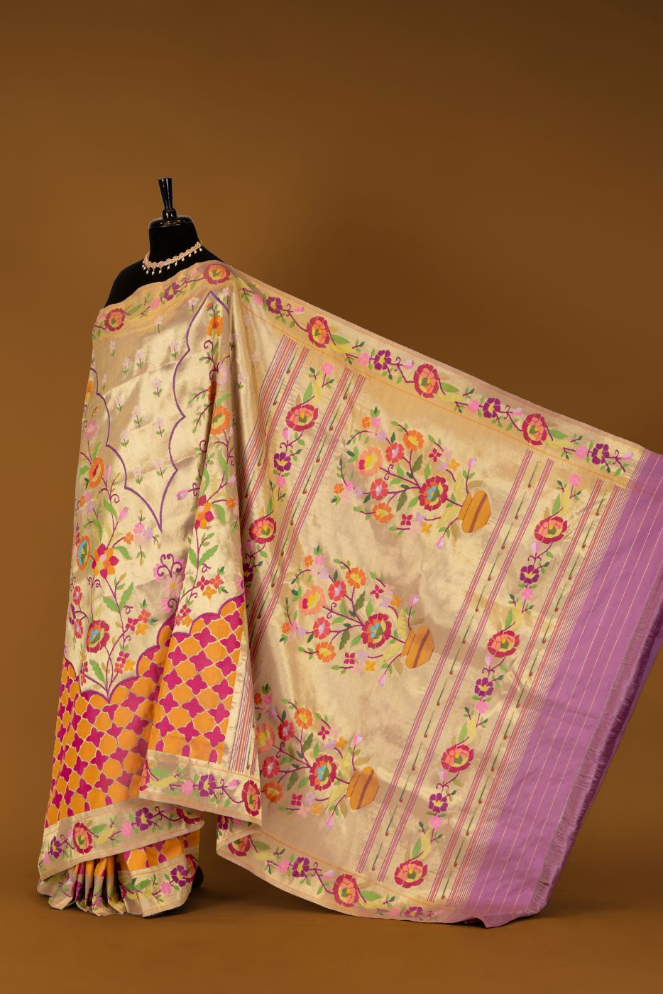 Handloom Arch Inspired Brocade Paithani