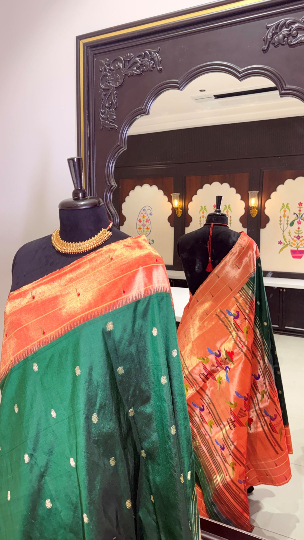 Handloom Tripple Muniya  Paithani